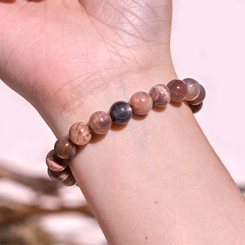 Grounding Obsidian Bracelet Neutral Tone for Balance & Protection