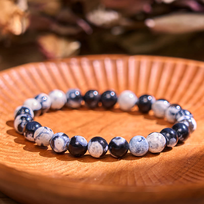 Grounding Obsidian Bracelet Neutral Tone for Balance & Protection