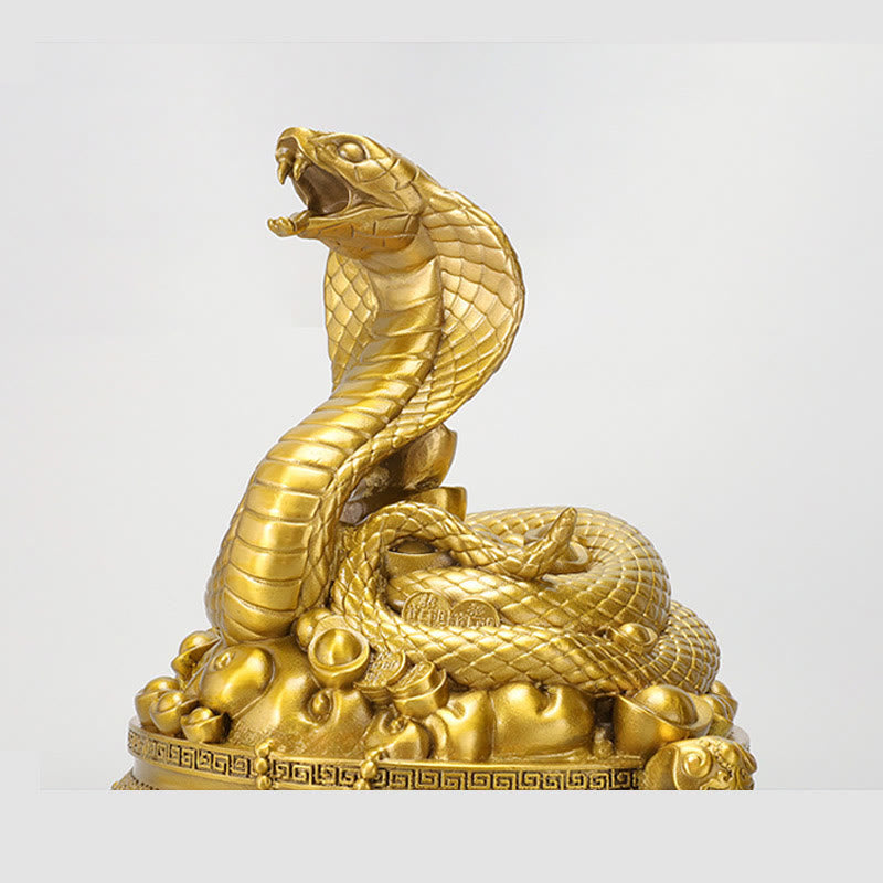 Medium Year of the Snake Copper Coins Brass Decoration