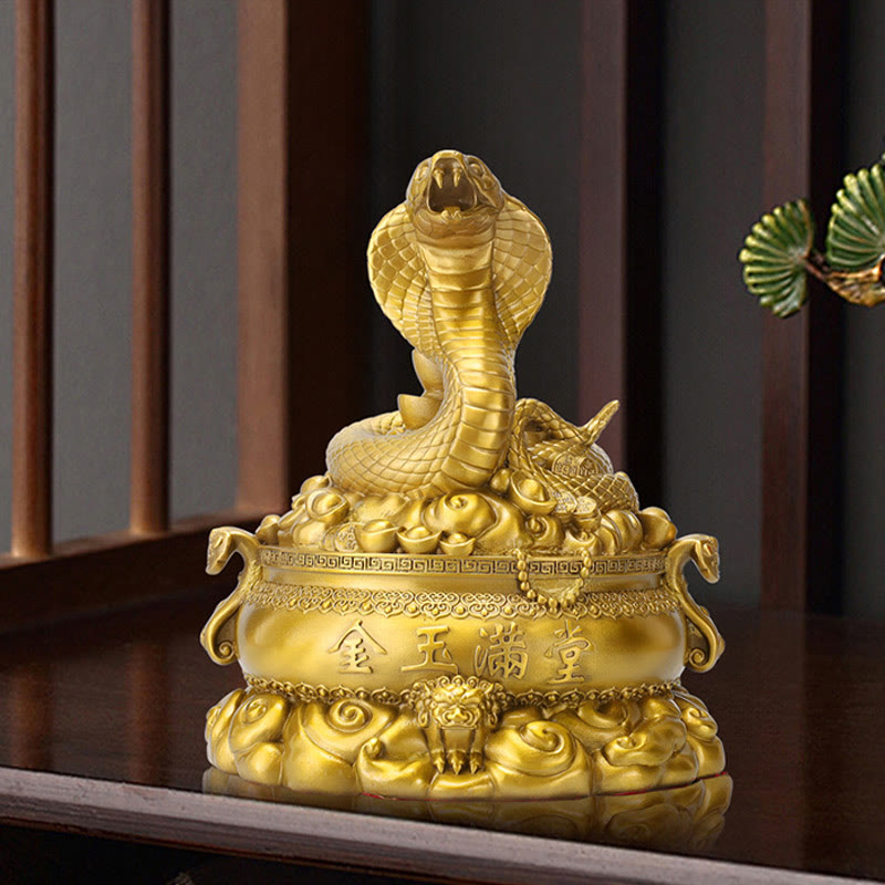 Medium Year of the Snake Copper Coins Brass Decoration