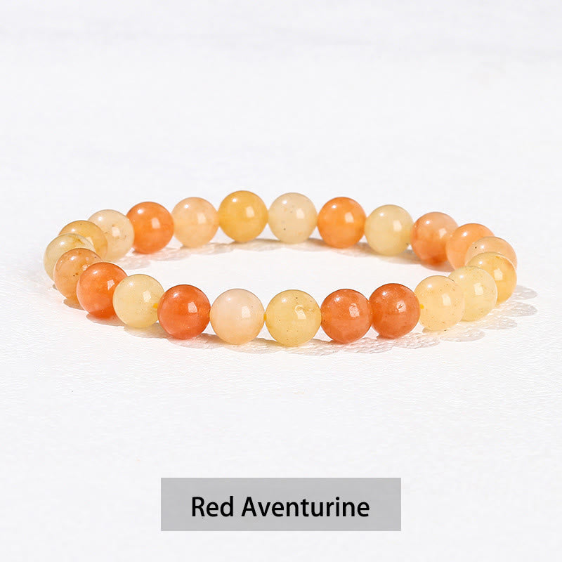 Various Crystal Healing Bracelet with Amethyst, Aventurine & Rose Quartz