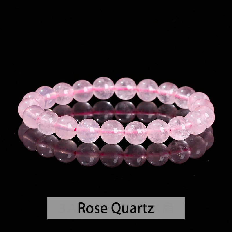 Various Crystal Healing Bracelet with Amethyst, Aventurine & Rose Quartz