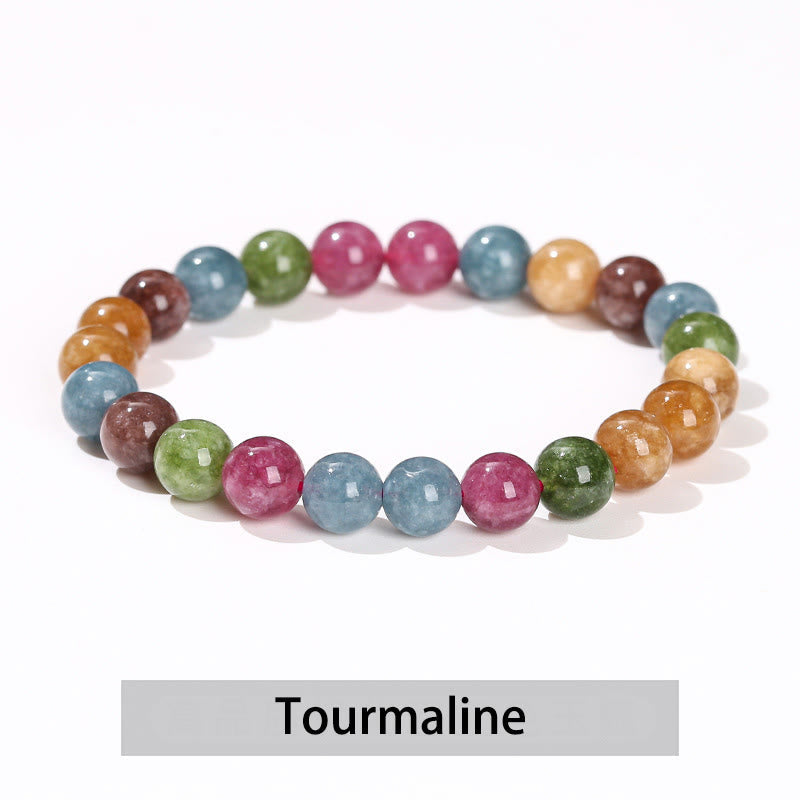 Various Crystal Healing Bracelet with Amethyst, Aventurine & Rose Quartz
