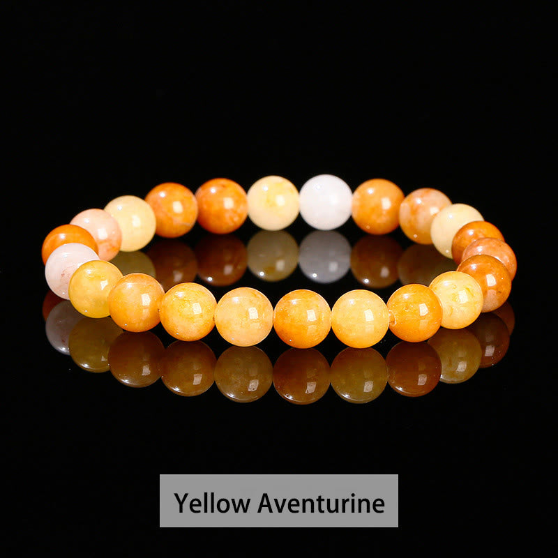 Various Crystal Healing Bracelet with Amethyst, Aventurine & Rose Quartz