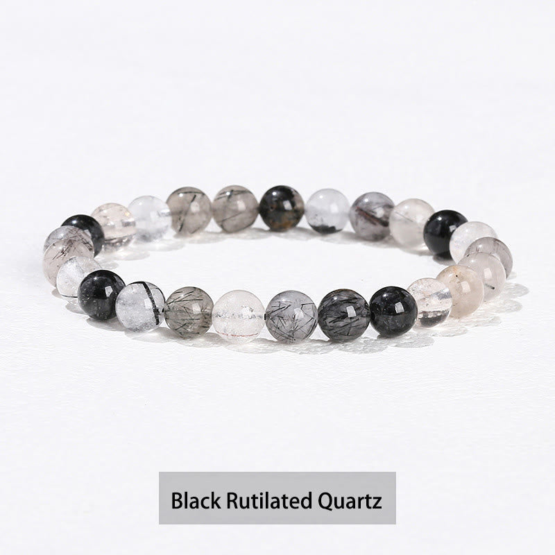 Various Crystal Healing Bracelet with Amethyst, Aventurine & Rose Quartz
