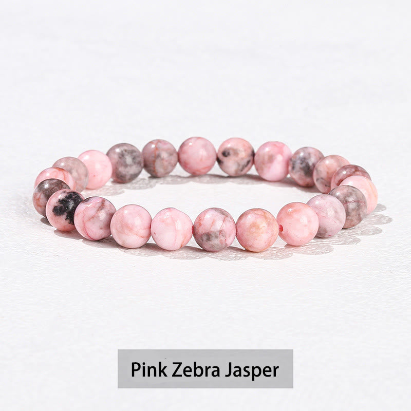 Various Crystal Healing Bracelet with Amethyst, Aventurine & Rose Quartz