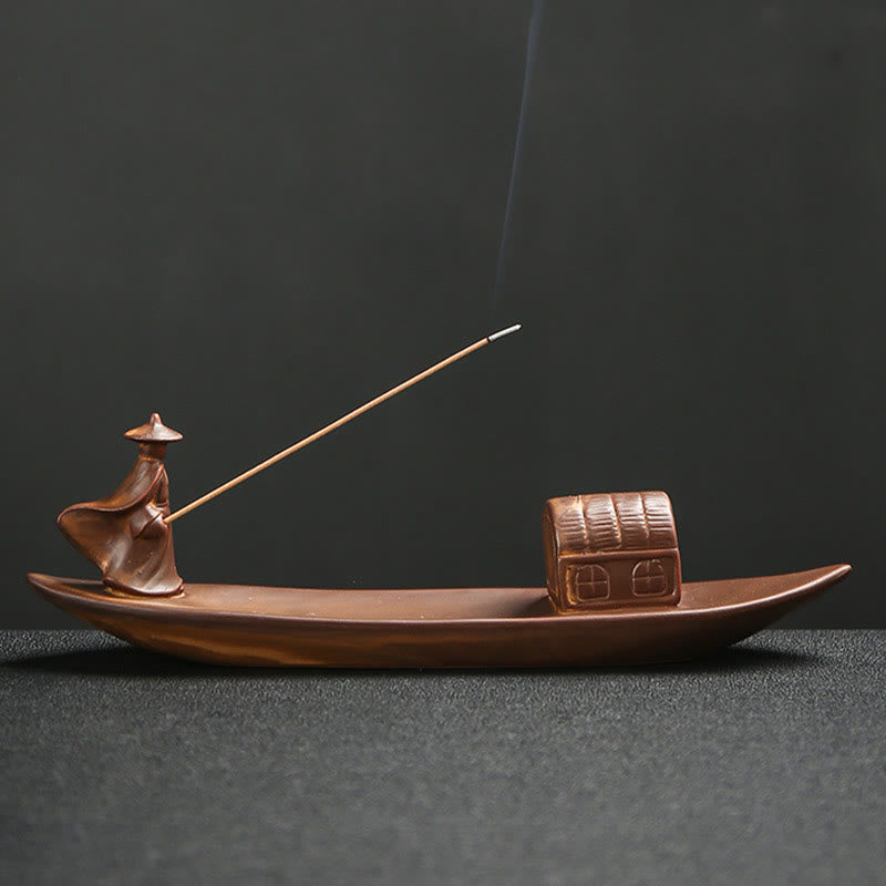 Ceramic Buddha Hand Lotus Incense Burner for Spiritual Healing