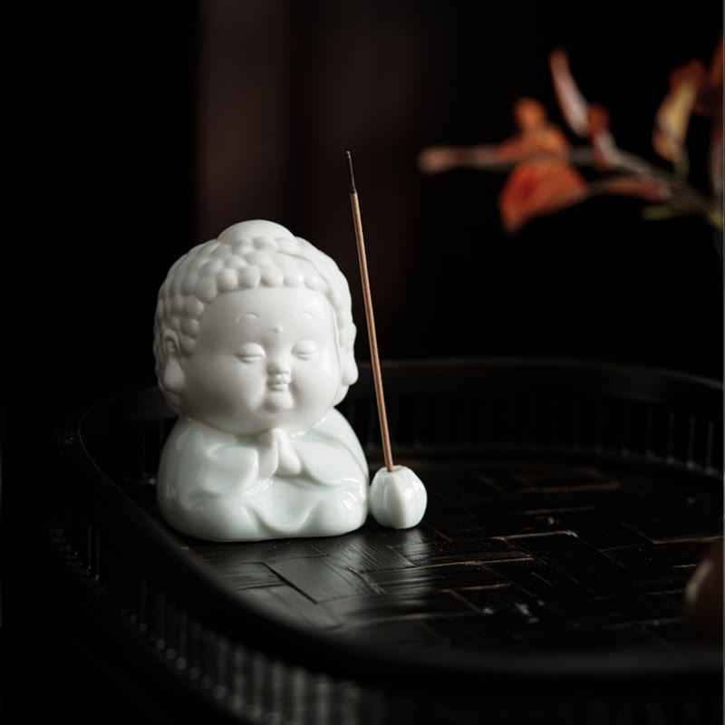 Ceramic Buddha Incense Burner | Sitting, Standing & Reclining 7cm
