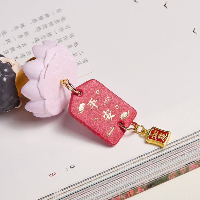 Lotus Avalokitesvara Bouddha Fu Voiture Suspendue 34cm