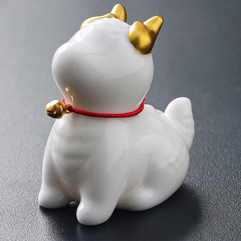 Ceramic Dragon Bell Incense Burner for Meditation & Balance