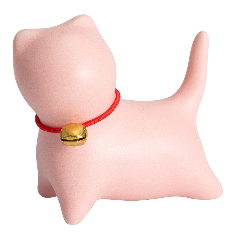 Mini Ceramic Cat Statue Standing or Lying 5cm Figurine Decoration