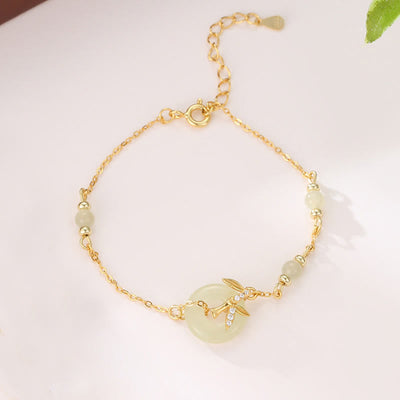 Bracelet boucle de paix en jade Hetian 14-18 cm | Sons de guérison