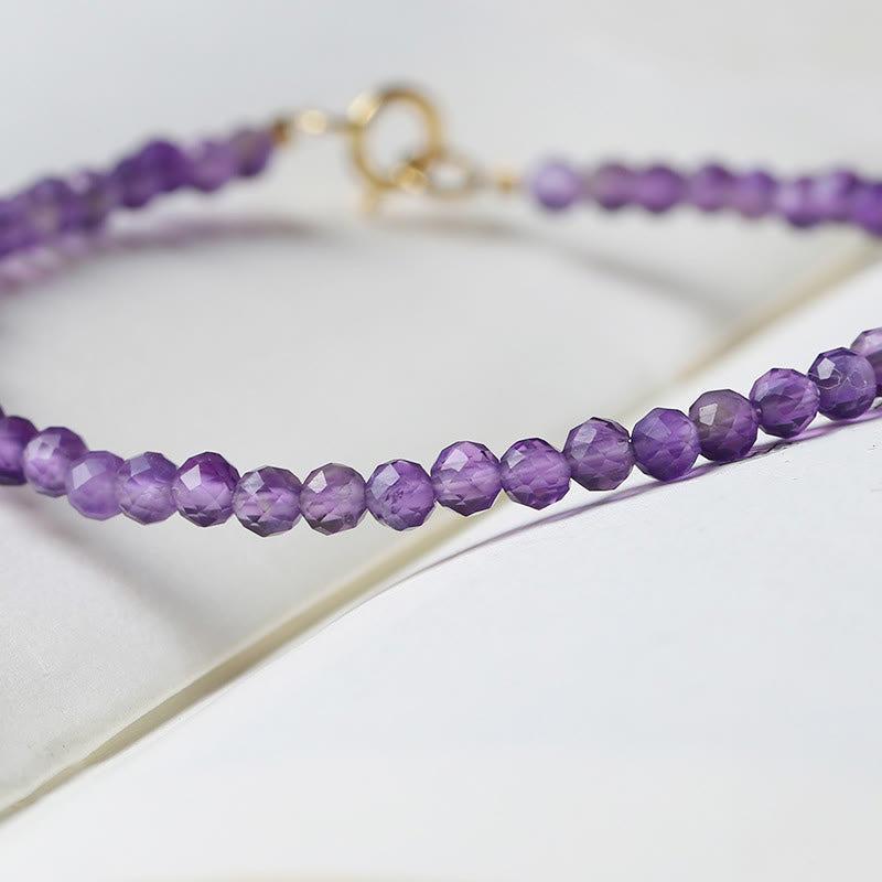 Bracelet de conscience spirituelle en améthyste de 3 mm