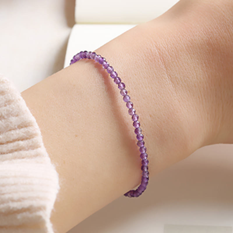 Bracelet de conscience spirituelle en améthyste de 3 mm