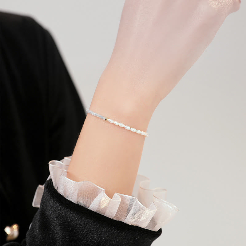 Bracelet Sagesse en Perles Turquoises de 2 mm