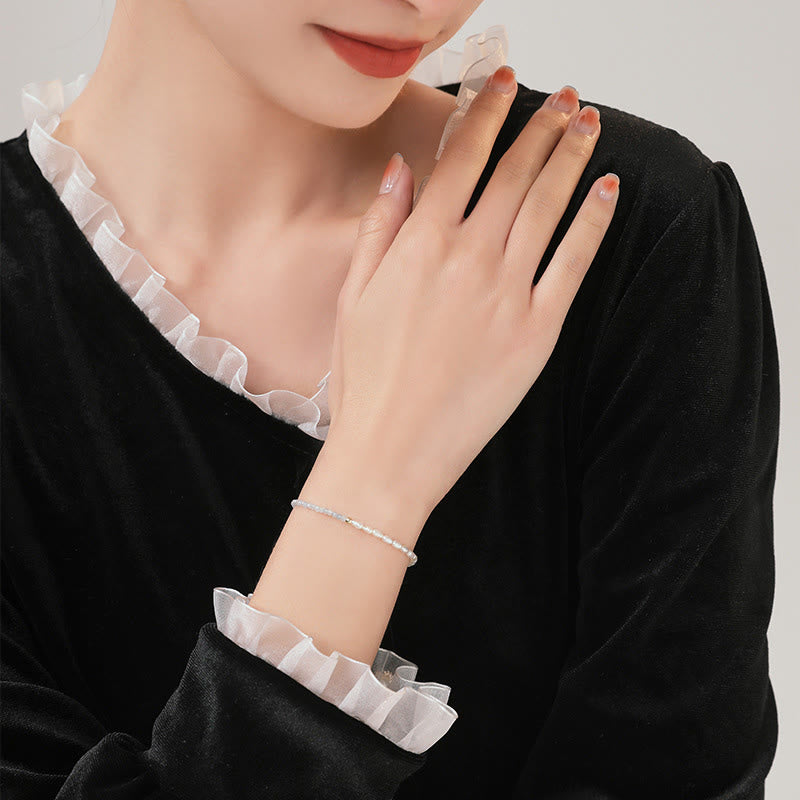 Bracelet Sagesse en Perles Turquoises de 2 mm