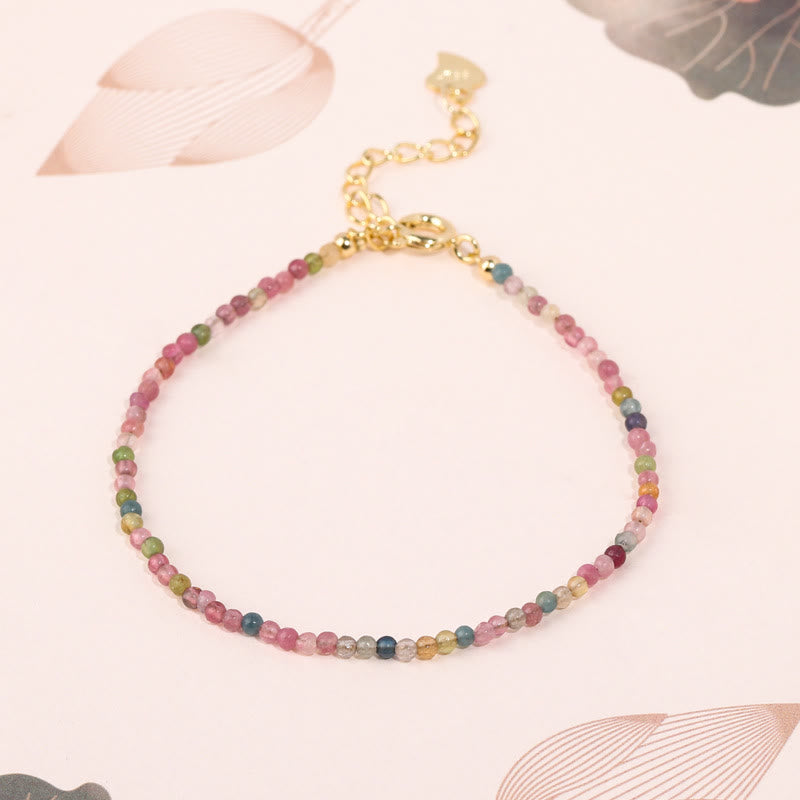 2mm Multicolor Tourmaline Wisdom Bracelet