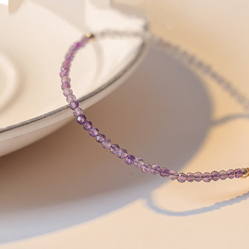 Bracelet de guérison de la paix intérieure en améthyste de 2,5 mm