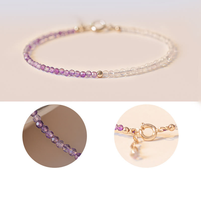 Bracelet de guérison de la paix intérieure en améthyste de 2,5 mm