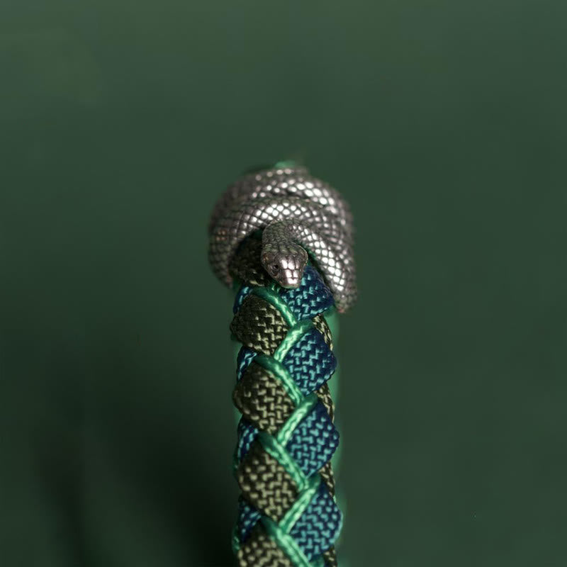 999 Sterling Silver Year of the Snake Protection Bracelet