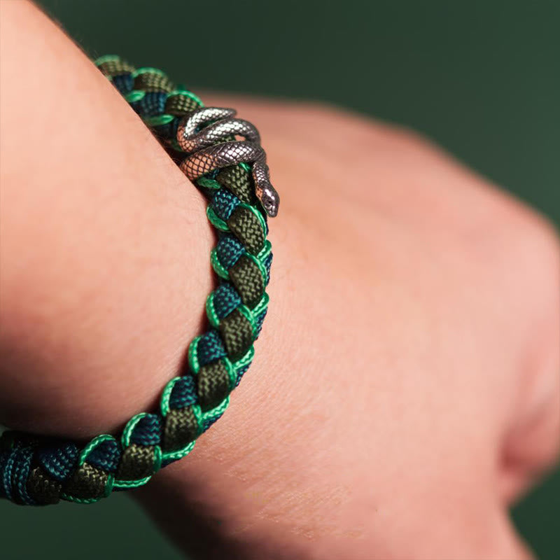 999 Sterling Silver Year of the Snake Protection Bracelet