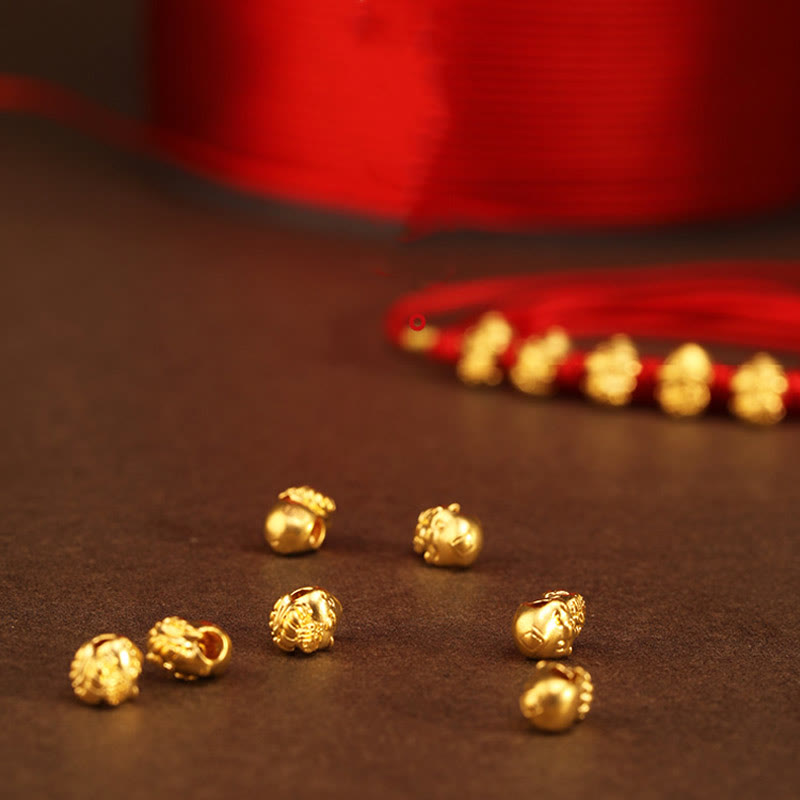 999 Gold Snake Red String Belly Chain for Protection & Prosperity