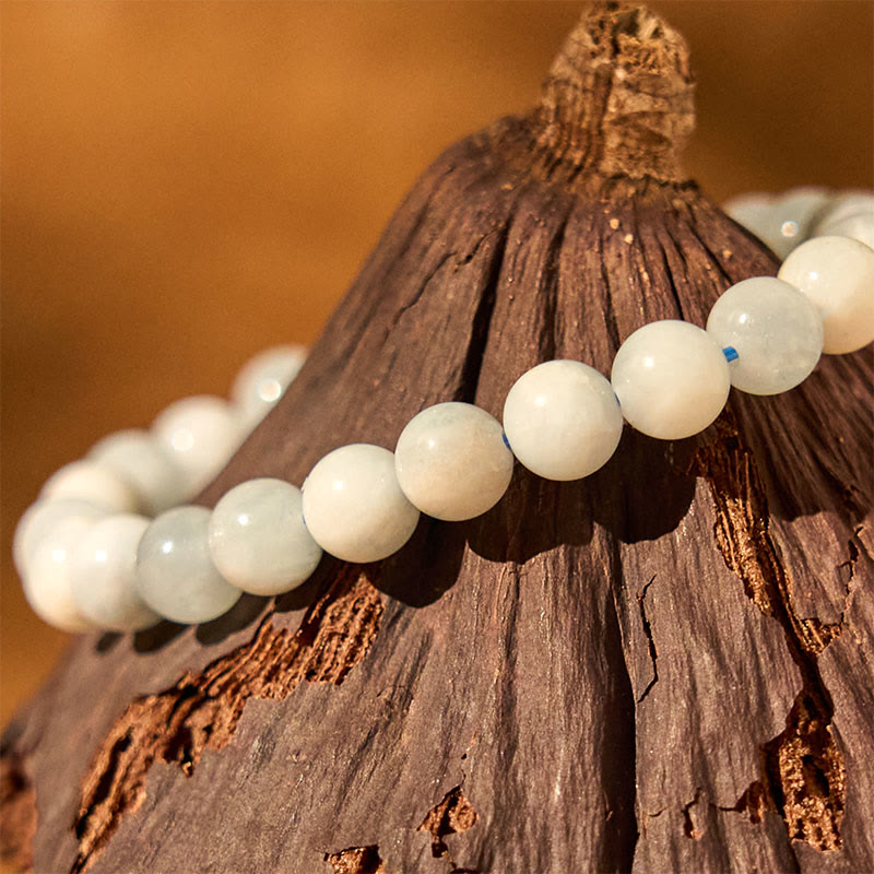 8mm Natural Aquamarine Healing Bracelet for Emotional Balance