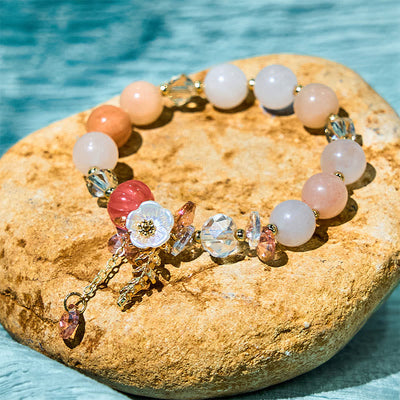 Bracelet de guérison multi-pierres précieuses améthyste et aventurine