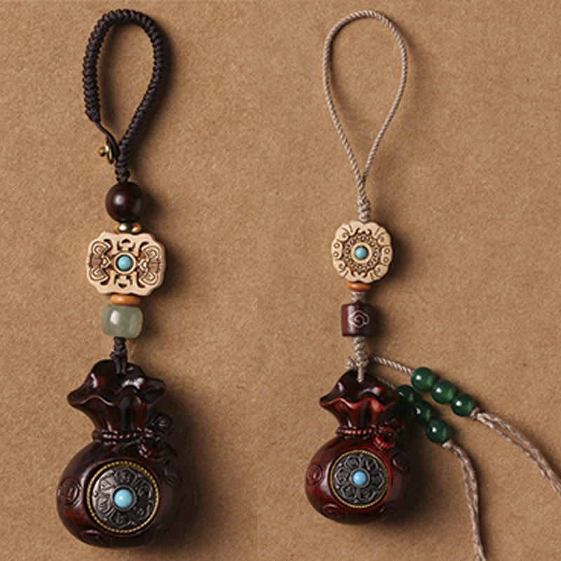 Sandalwood Om Mani Padme Hum Key Chain & Phone Hanging