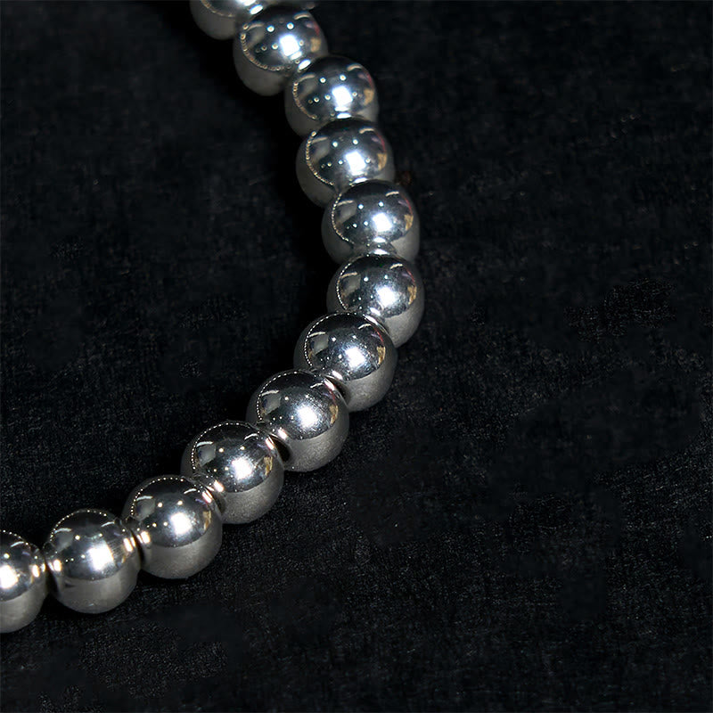6mm Titanium Steel Good Luck Balance Spiritual Bracelet