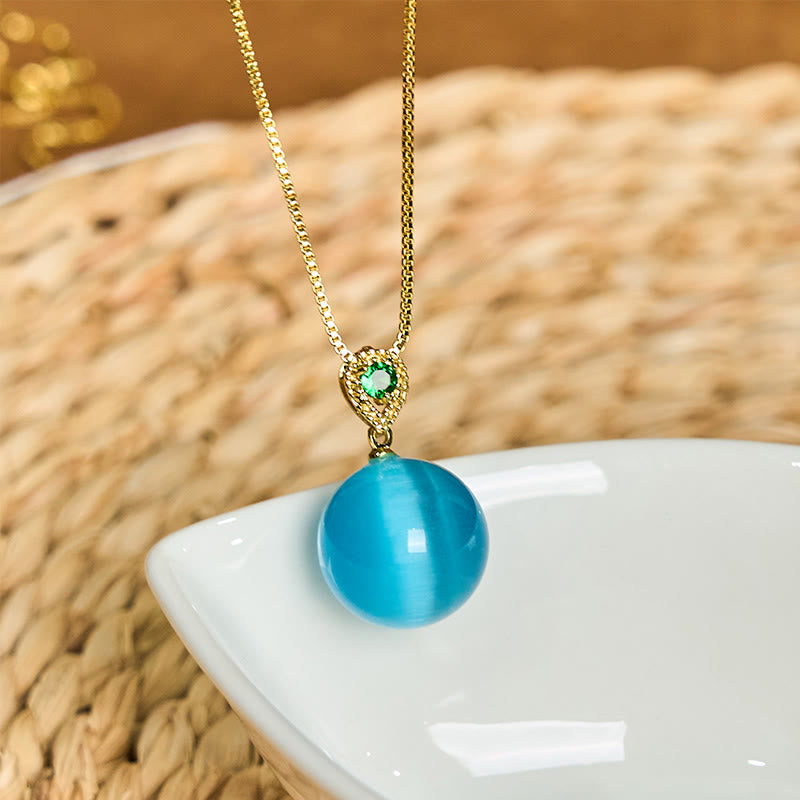 Cat's Eye Confidence Necklace | Spiritual Protection Pendant