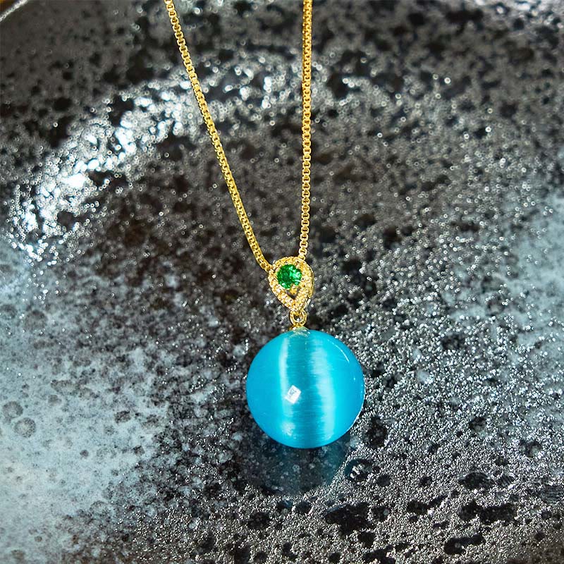 Cat's Eye Confidence Necklace | Spiritual Protection Pendant