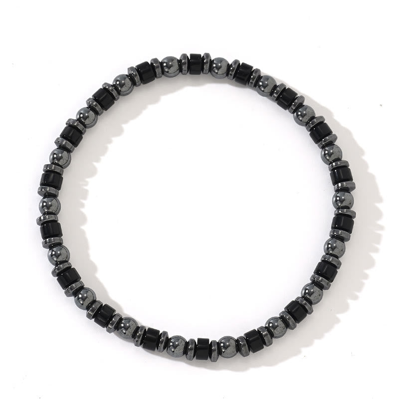 4mm Hematite Spiritual Bracelet for Grounding & Focus