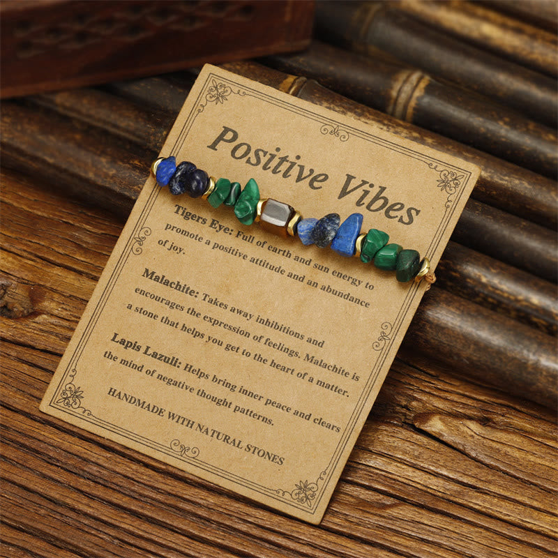 Malachite & Tiger Eye Positive Vibes Bracelet