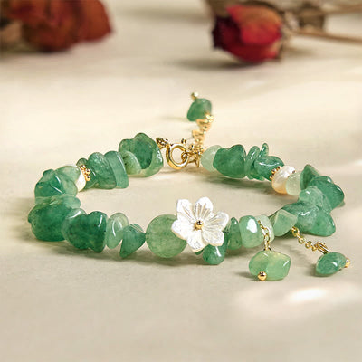 Bracelet Quartz Fraise Fraise Verte & Super Seven