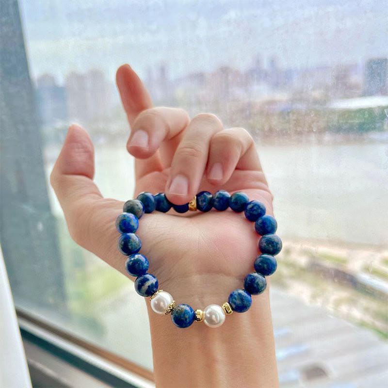 8mm Lazurite Bracelet for Serenity and Balance