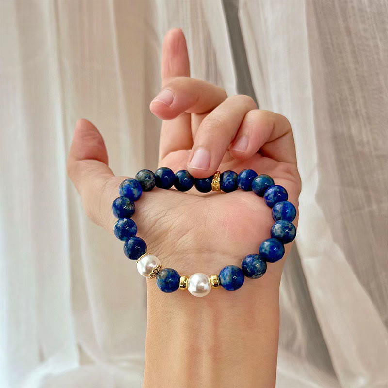 8mm Lazurite Bracelet for Serenity and Balance