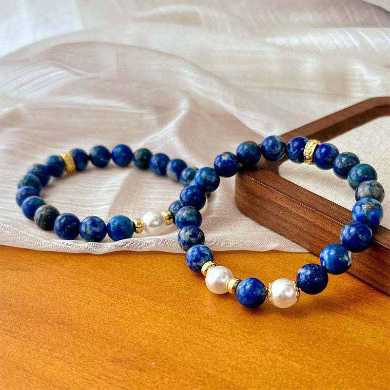 8mm Lazurite Bracelet for Serenity and Balance