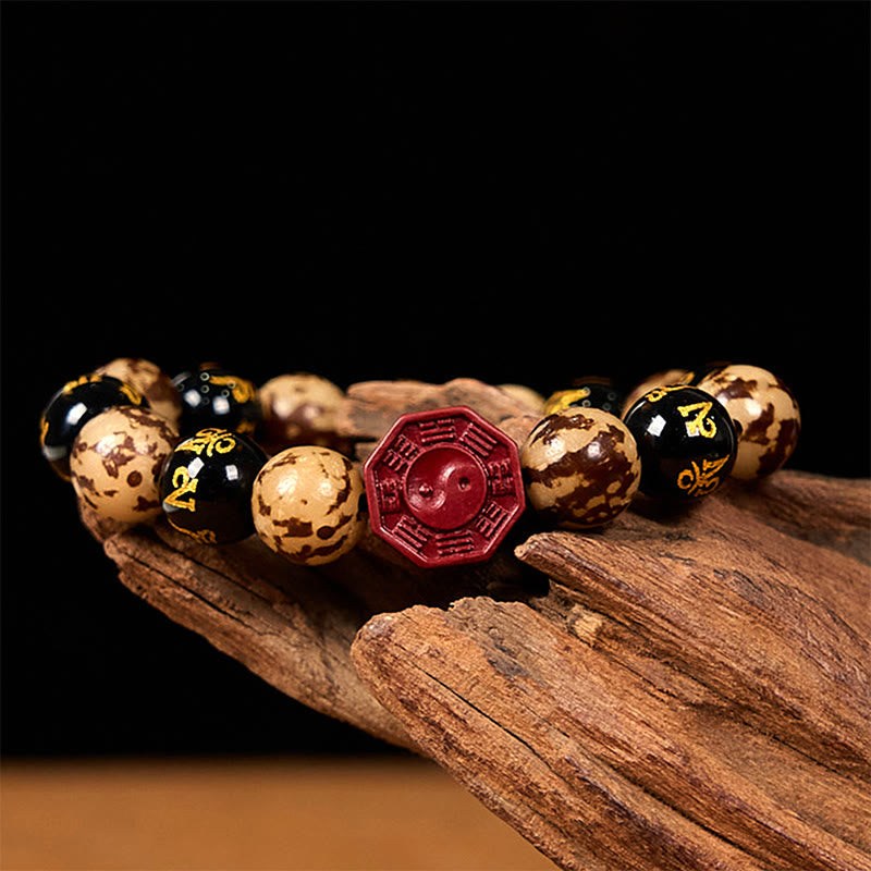 Bodhi Seed Om Mani Padme Hum Cinnabar Calm Bracelet