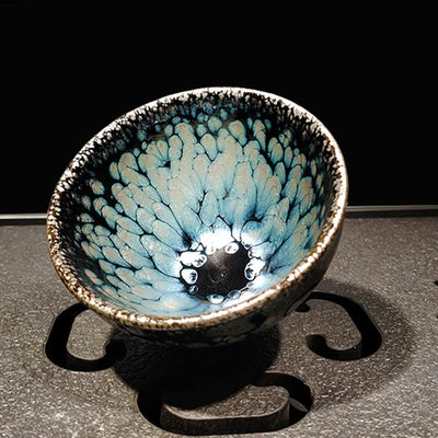 Tasse à thé en céramique Jianzhan Blue Spot faite à la main, 150 ml