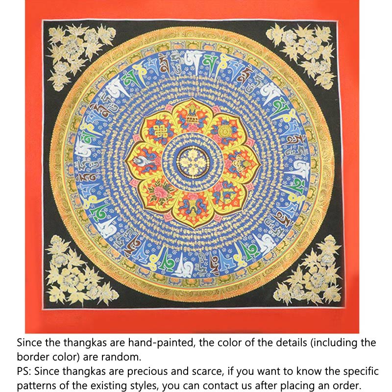 29.5in Tibetan Thangka Hand-Painted Cloth Wall Decoration