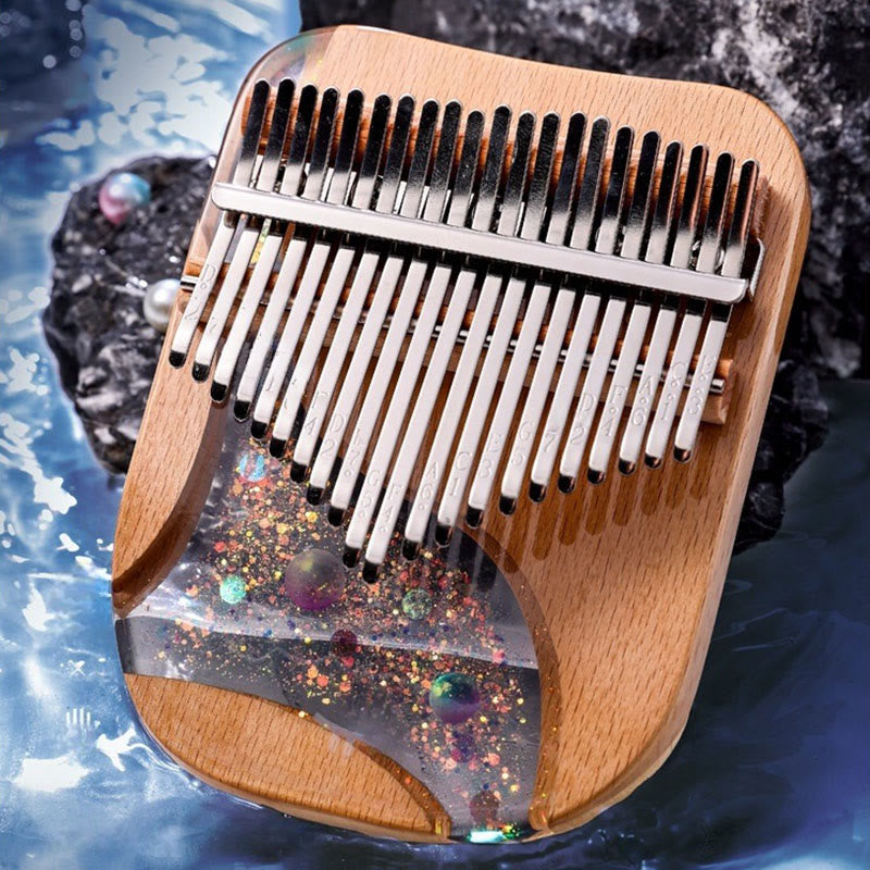 17 Key Beech Wood Kalimba Thumb Piano