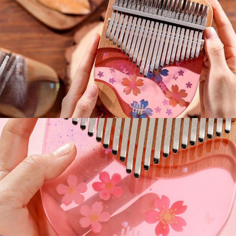 Piano à pouce Kalimba en bois de hêtre à 17 touches pour la méditation