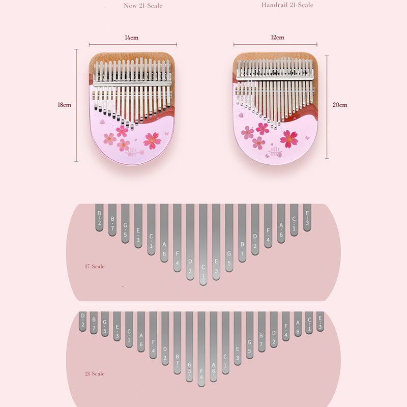 Piano à pouce Kalimba en bois de hêtre à 17 touches pour la méditation