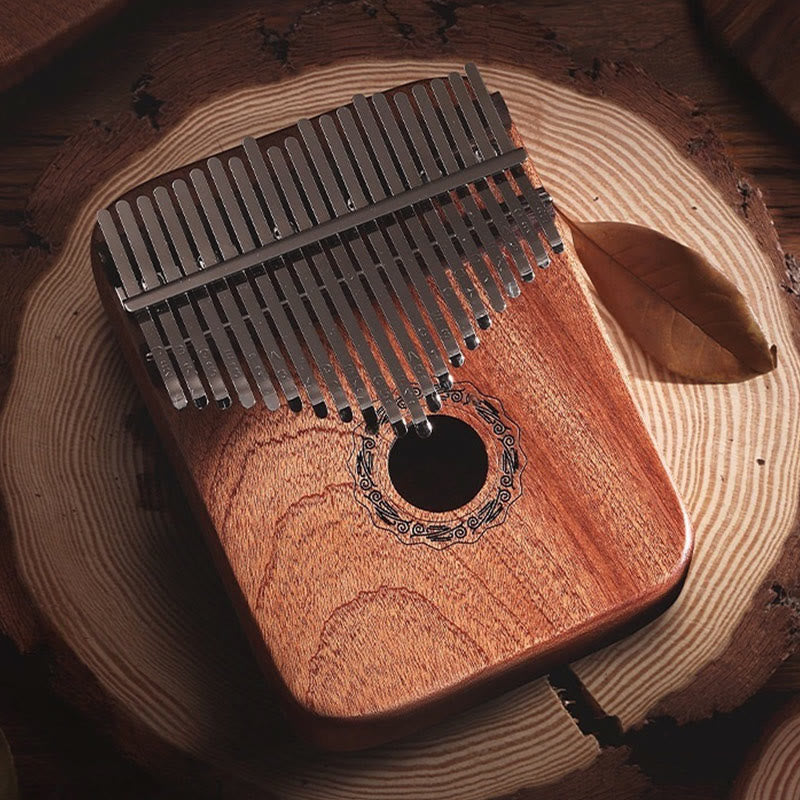 21 Keys Kalimba Thumb Piano in Yellow Sandalwood - Meditation Music