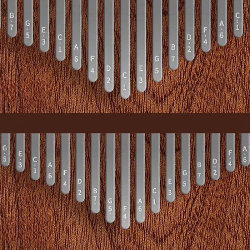 21 Keys Kalimba Thumb Piano in Yellow Sandalwood - Meditation Music