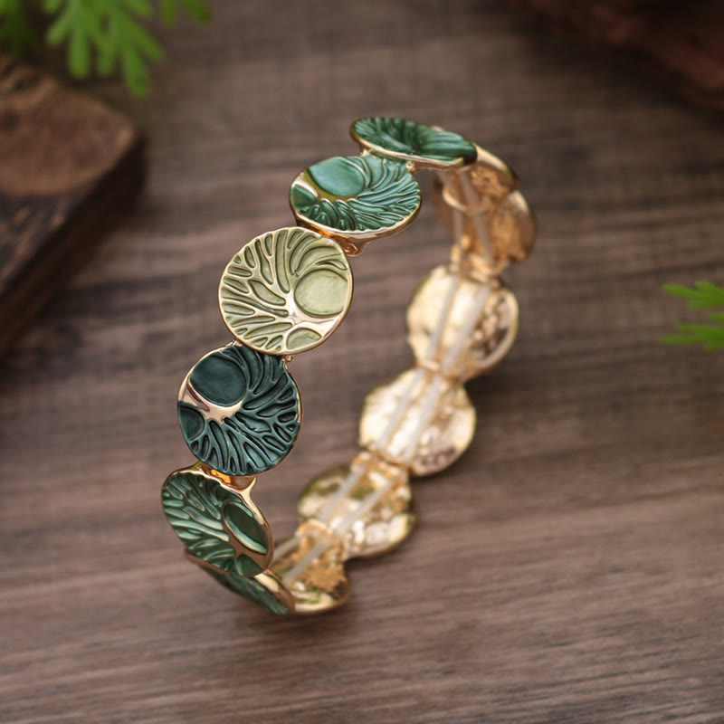 Tree of Life Enamel Alloy Bracelet for Unity and Strength