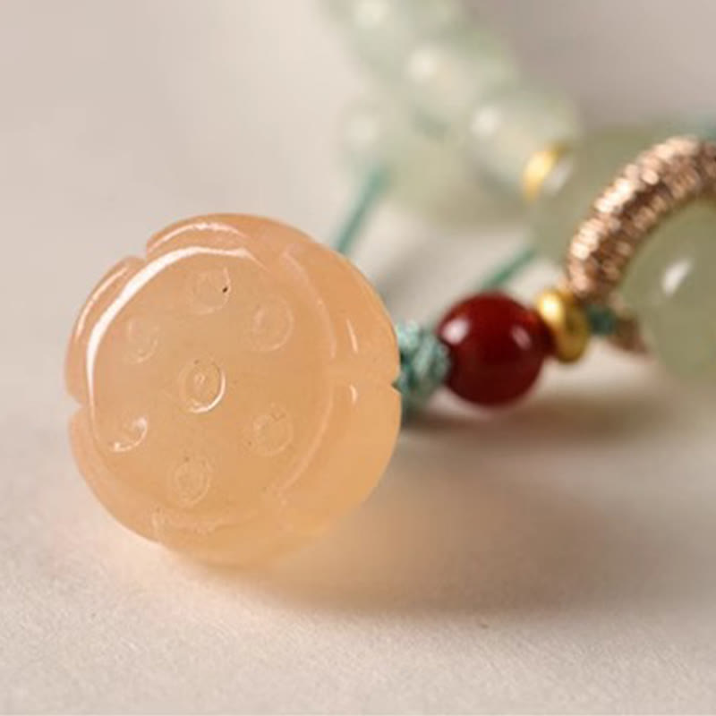 Green Aventurine Lucky Bamboo Bracelet for Balance and Harmony
