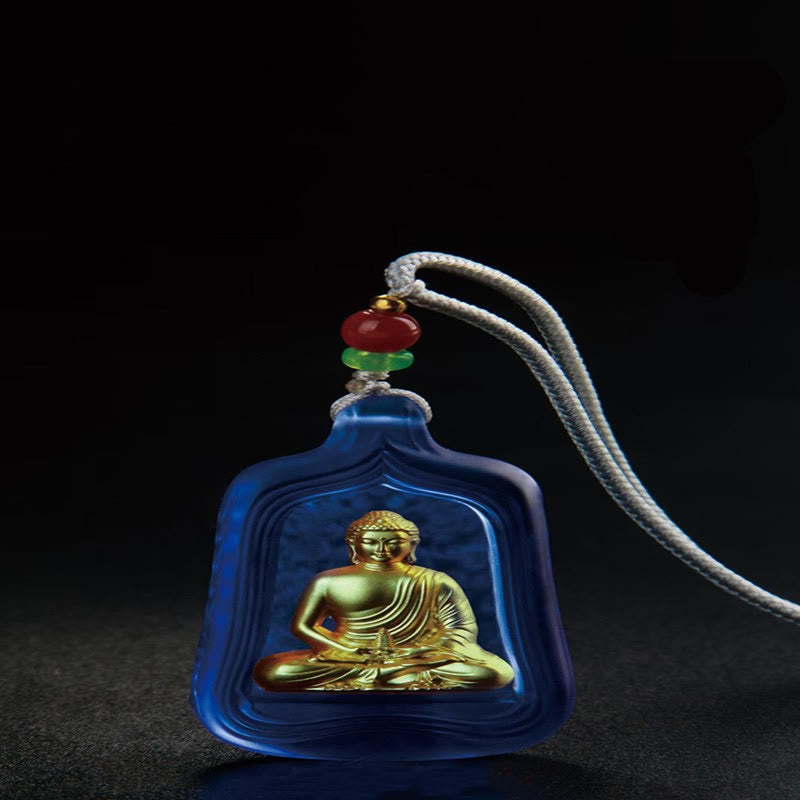 Liuli Tibetan Medicine Buddha Compassion Necklace 48mm