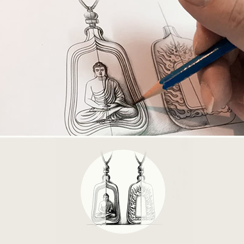 Liuli Tibetan Medicine Buddha Compassion Necklace 48mm